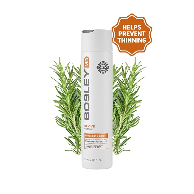 BosRevive Nourishing Shampoo for Noticeably Thinning Hair (Color Safe) – DHT Blocker, Sulfate-Free, Vegan Formula with Biotin, Saw Palmetto & Rosemary – Strengthens & Volumizes – 10.1 Fl Oz