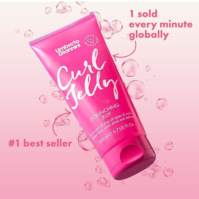 Umberto Giannini De-frizz & Define Duo, Curl Jelly Scrunching Jelly Hair Gel & Creme De Curl Cream, Vegan & Cruelty Free, Lightweight Cream for Curly, Wavy & Coily Hair