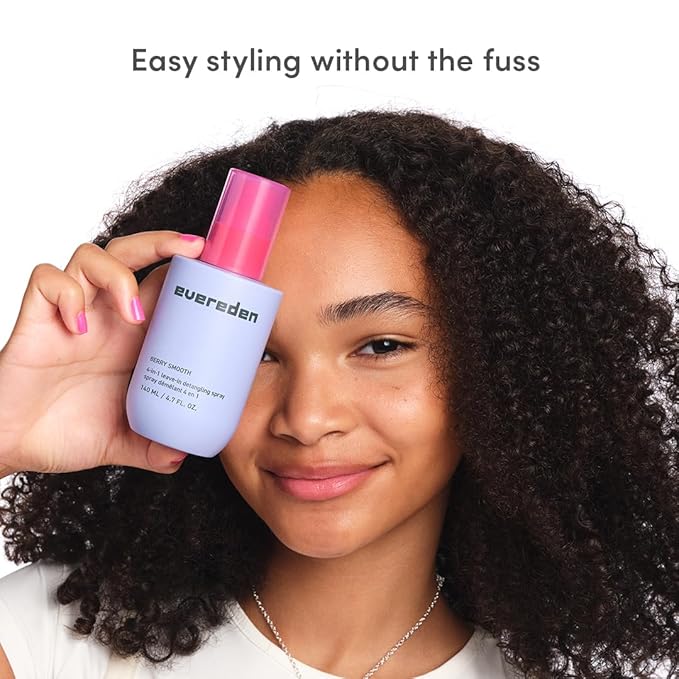 Evereden Kids Detangler Spray: 4-in-1 Leave-In Hair Spray | Detangle, Moisturize, & Protect | Easily Tackle Even the Toughest Knots | Clean & Vegan All types of Hair Product for Kids