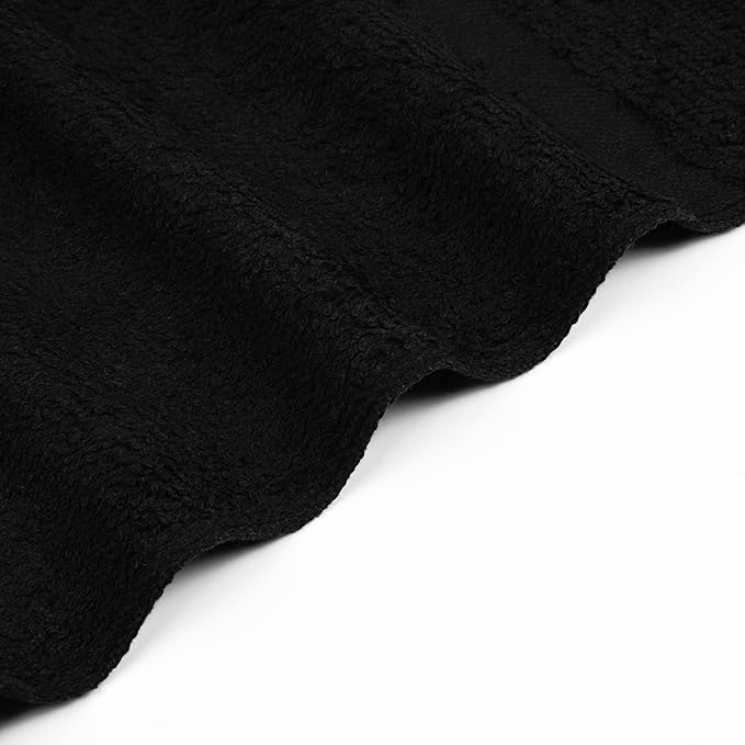 Barber Towels Black Salon Towels For Hair Stylist - Pack of 24, Not Bleach Proof, 16 by 27 Inches, Cosmetology Towel, Absorbent Cotton Hair Towel for Women, Men, Beauty, Spa and Home Hair Care