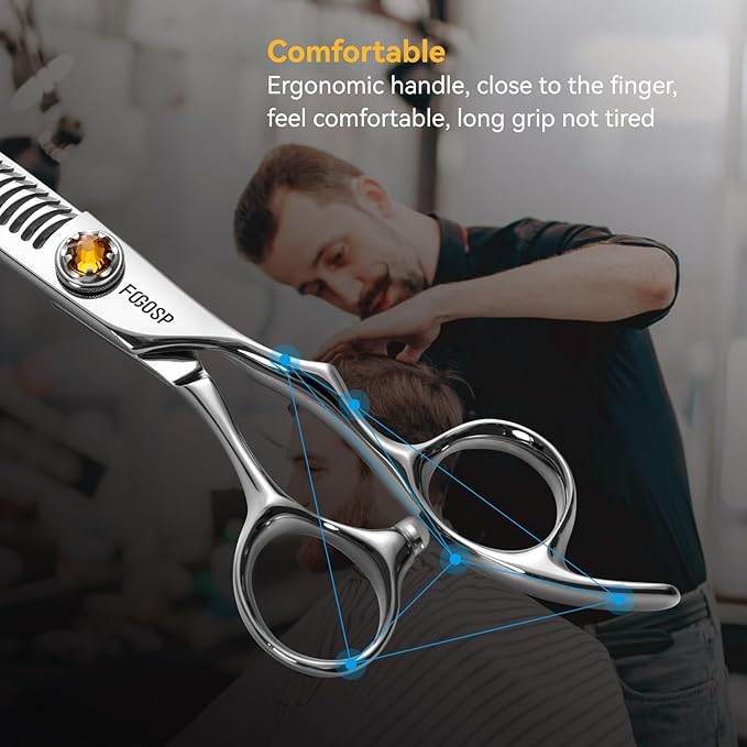 Thinning Shears for Hair Cutting Extremely Sharp Japan VG10 Steel Hairdressing Scissors for Barbers Salon Stylists CNC Craftsmanship Smoothing Cut Barber Scissors for Women Men (Blending Shear)