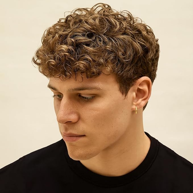 Curl Cream for Men, 5oz | Defines Curls, Controls Frizz & Hydrates with Medium Hold | Sulfate-Free, Organic & Natural Ingredients | Lightweight, Non-Greasy Styling Cream for Wavy & Curly Hair