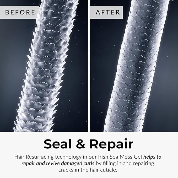 Love Ur Curls® All-in-One Curl Cream Styler for Curly Hair and Irish Sea Moss Hair Gel Bundle, Define, Hydrate and Style with Shea Butter, Medium Hold Curl Styling Gel to Reduce Excess Frizz