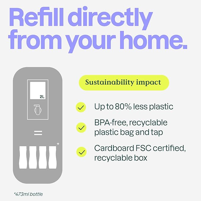 ATTITUDE Moisture Rich Hair Shampoo, EWG Verified, For Dry and Damaged Hair, Naturally Derived Ingredients, Vegan and Plant Based, Quinoa and Jojoba, Bulk Refill, 67.6 Fl Oz