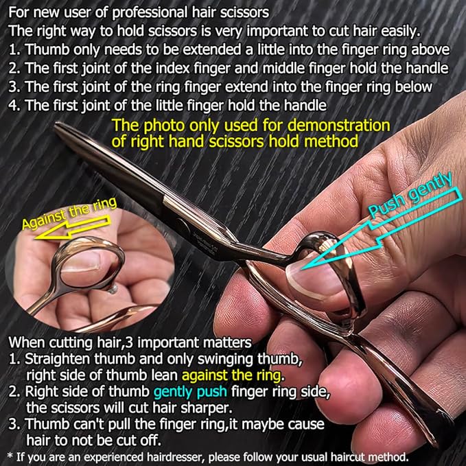 5.5 Inch Barber Scissor to Cut Hair Cutting Scissors Professional Hair Cutting Shears 440C Hair Scissors KINSARO for Hairdresser Barber or Home Use