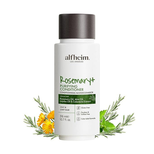 ALFHEIM Rosemary+ Purifying Conditioner for Oily & Fine Hair with Rosemary, Peppermint & Jojoba Oils Travel Size – Balancing Hydration, Lightweight Smoothness & Refreshing Volume – Sulfate Free