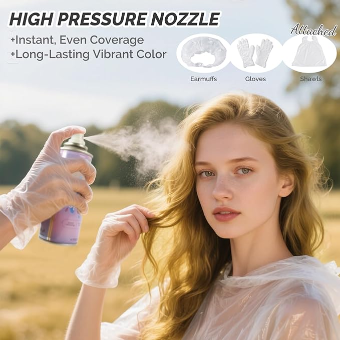 Blonde Temporary Hair Color Spray, SOVONCARE Natural Hair Wax Dye Spray for Kids Halloween, Christmas Party, Cosplay -On 1-Day Washable 120ML