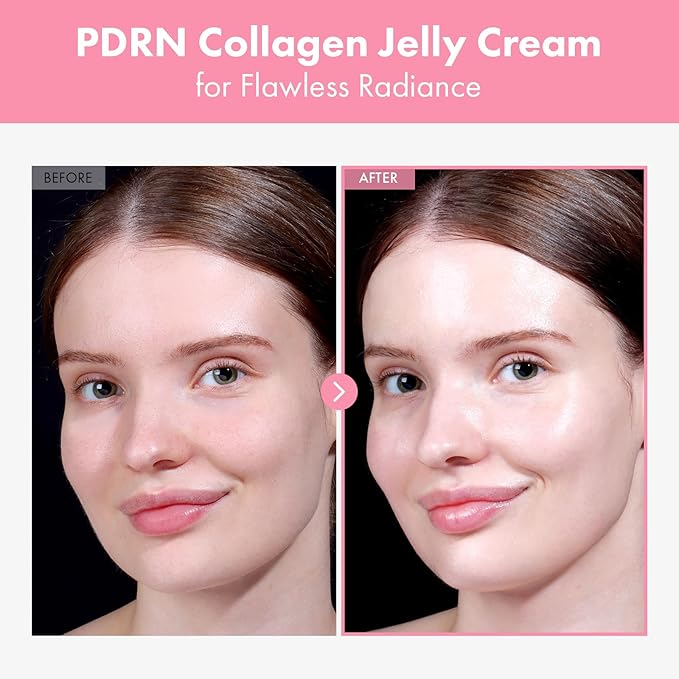TOSOWOONG PDRN Collagen Jelly Cream, 5,000ppm Salmon DNA PDRN, Niacinamide, Hydrolyzed Collagen, Glow, Hydrating, Firming, Uneven Skin Tone, No artificial color, Korean Skin Care, 50ml, 1.69 fl.oz.