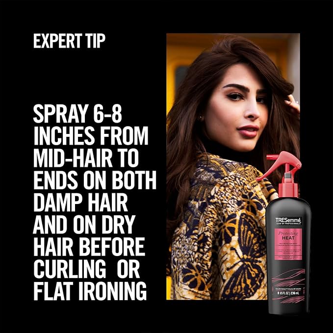 TRESemmé Keratin Smooth Blowout Hair Styling Bundle – Mousse + Finishing, Protecting Heat & Shine Sprays, Frizz Control
