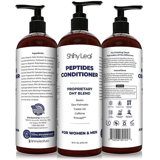 Anti-Thinning Peptide Conditioner – Sulfate Free Hydrating & Thickening Hair Conditioner with Biotin, Caffeine & Saw Palmetto for Women & Men, Safe for Color-Treated & All Hair Types, 16 fl.oz
