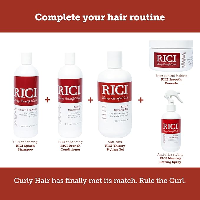 RICI Curl Creme - Anti-Frizz Styling Cream for Naturally Curly Hair (8 fl oz)