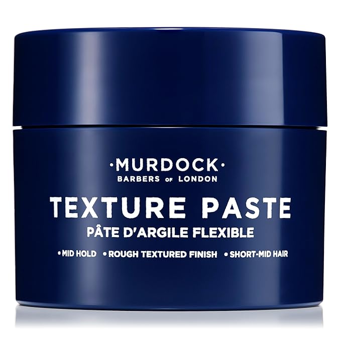 Murdock London Texture Paste – Soft Hold, Low Sheen Hair Paste for Men + Rough Textured Finish Without Grease – Lightweight Styling Cream for Short to Medium Hair (1.76 fl. oz.)
