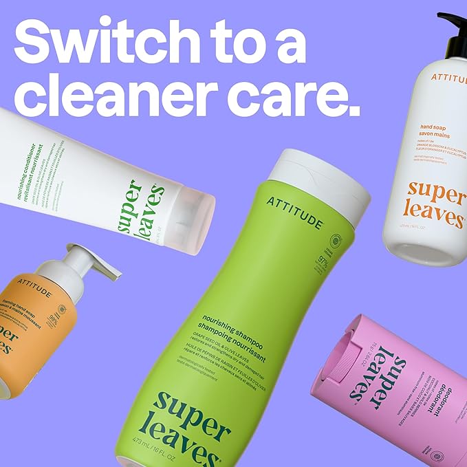 ATTITUDE Colorlast Hair Shampoo, EWG Verified, For Color Treated Hair, Protects Color, Naturally Derived Ingredients, Vegan and Plant Based, Avocado Oil and Pomegranate, Bulk Refill, 67.6 Fl Oz