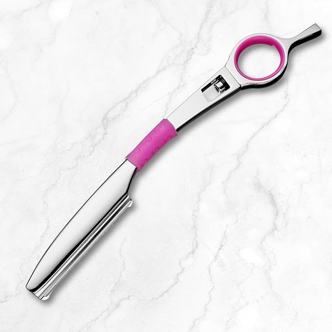 Saki Shears Kohana Pink Set of Professional Hair Shears - Includes Cutting and Thinning Shears - 440C Japanese Steel