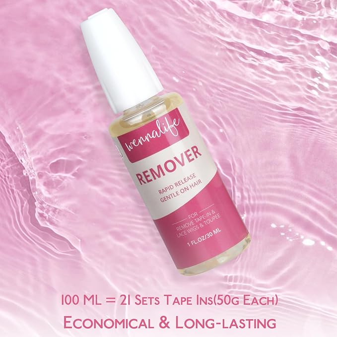 WENNALIFE Tape in Extension Remover, 1 FL.OZ. (30 ML) Fast-Acting Wig Glue Remover, Adhesive Remover Lace Glue Gentle Effective Citrus-Fresh Remove Toupee Tape in Hair Extensions