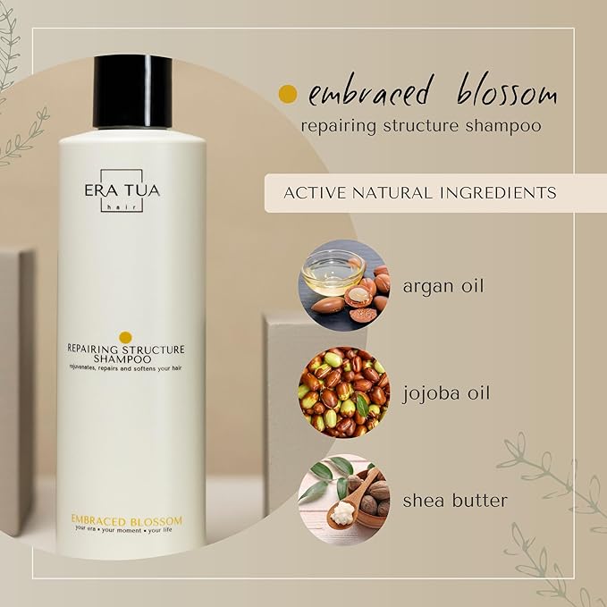 Embraced Blossom Repairing Shampoo & Conditioner | Dutch Made & Formulated Repairing Duo for Damaged Hair | Sweet Scent of Neroli, Orange Blossom & Jasmine 750ml