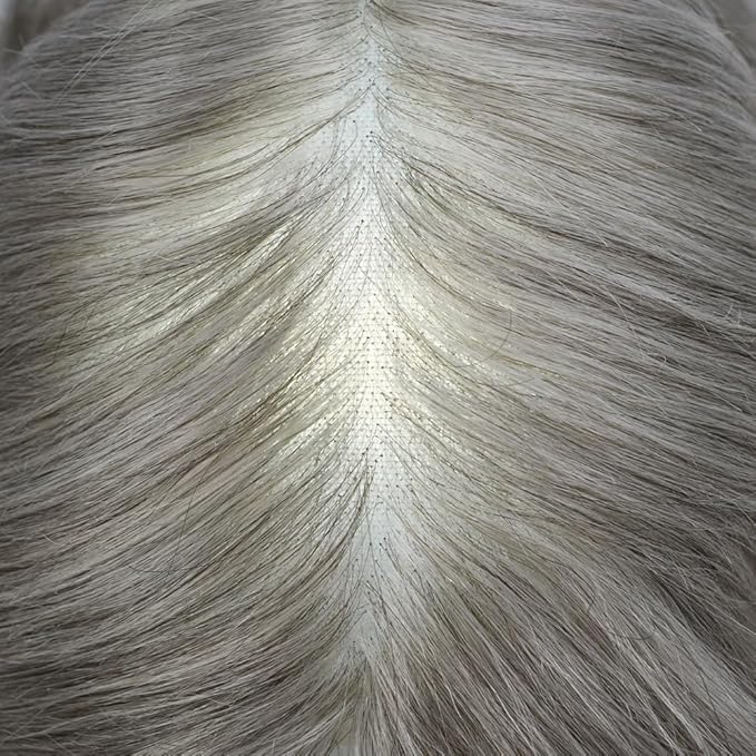 Toupee For Men Real Human Hair System For Men Full Swiss Lace Mens Toupee Lace Hair Piece For Men Hair System Bleached Knots 8x10-90% light density#380 3# DARK BROWN+80% GREY