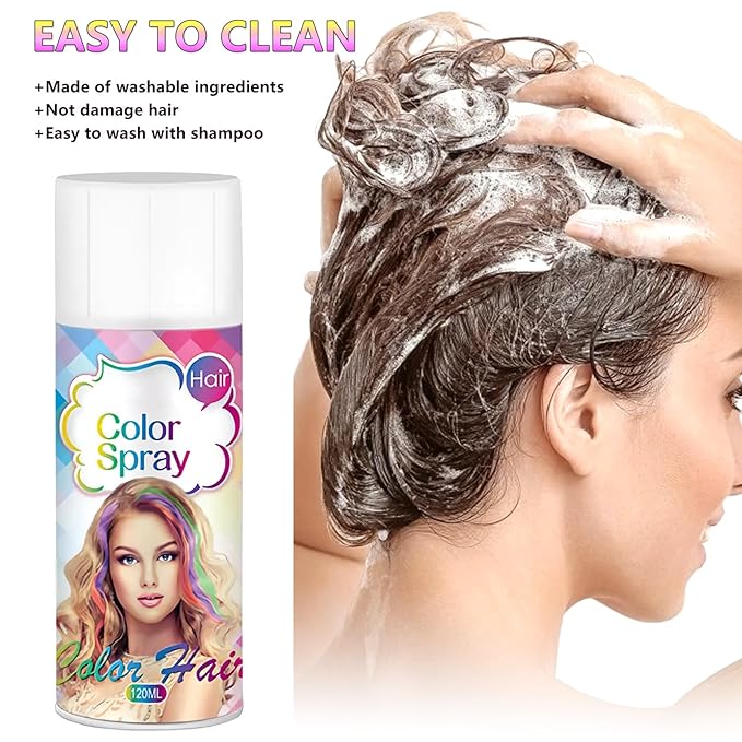 Green Hair Spray, Temporary Hair Color Spray for Kids and Women, Washable Hair Color Dye, Natural Hair Strong Style Coloring Gel Cream for Party,Hollowen,Cosplay, Festivals