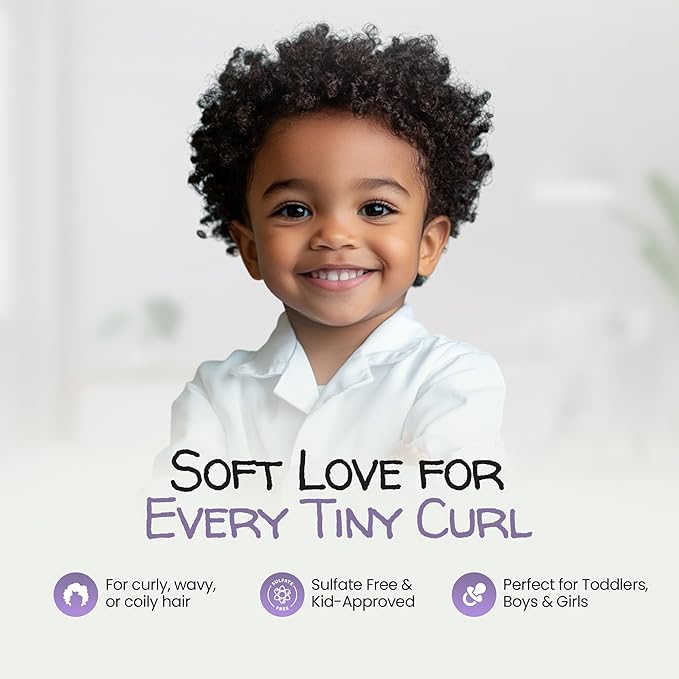 2 in 1 Natural Kids Shampoo and Conditioner, Tear Free | For Toddlers with Curly Hair | For All Kids Hair Types | Coconut & Lime Twist, Made in the USA, 32 Fl Oz