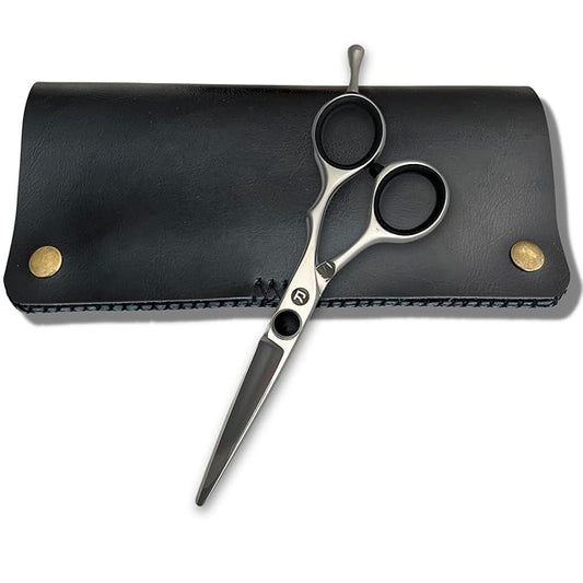 Saki Makoto Hair Cutting Shears for Students and Professionals - Crafted from Japanese 440C Steel - Razor Sharp Convex Cutting Blade for Barbers and Hairdressers