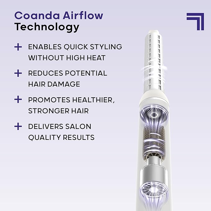 Sharper Image Revel 6-in-1 Multi-Styler – Ionic Hair Dryer Brush| Curling Wand, Detangler, Volumizing| Hot Air Wrapping Styling Tool| Thermal Brush Hair Curler & Straightener| Hair Accessory for Women