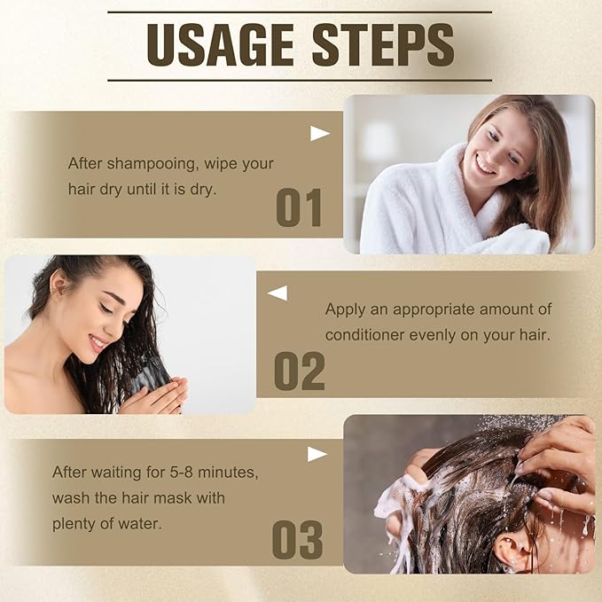 8s Revitalizes Hot Dyeing Damaged Hair,Keratin Hair Mask Deep Conditioner,Instantly Smooths Frizz,Repair for Dry Damaged Hair,Perm And Dye Repair Conditioner-70ml