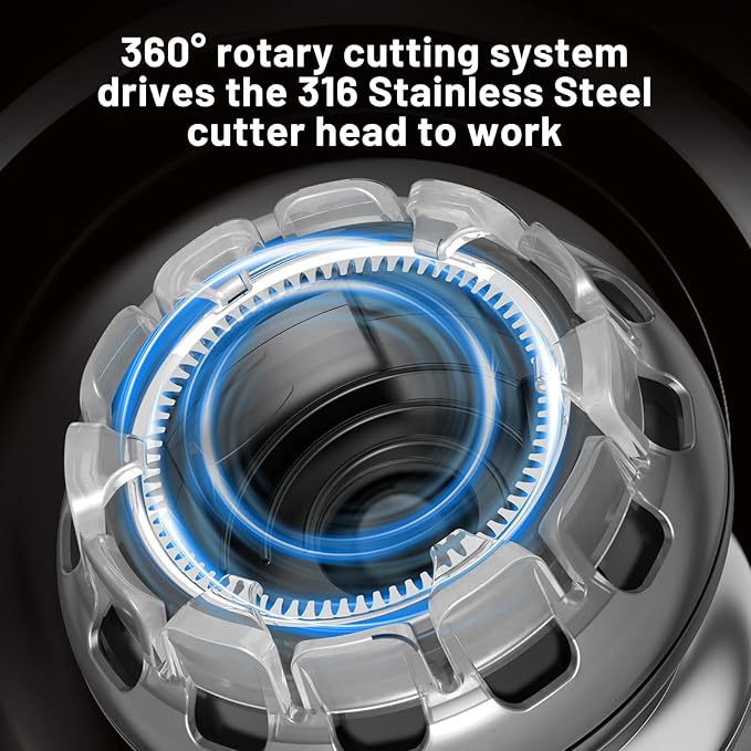 Self Haircut Kit for Men – IPX6 Waterproof Rechargeable DIY Cut System Head Trimmer Cutter Machine with Sideburns Tool for Man, Simple Hair Cutting for Males Gradual Short Hair (Black)