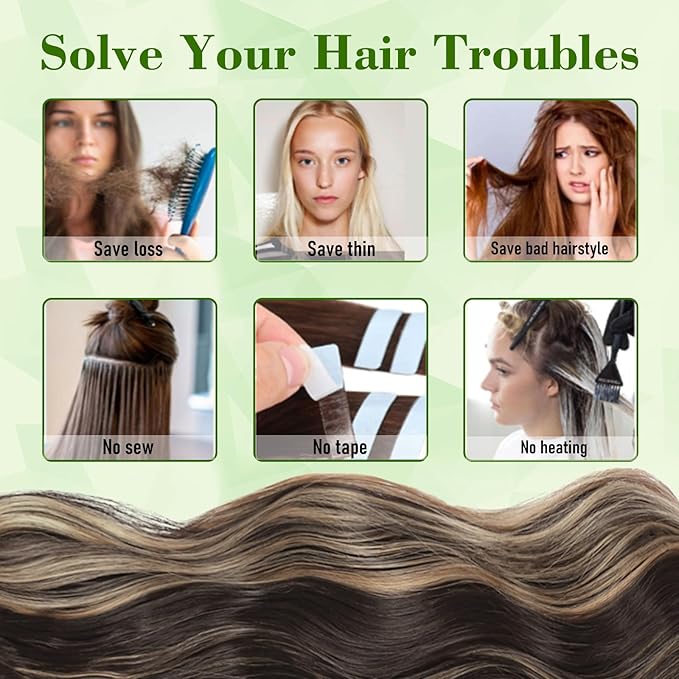 Vigorous Clip in Hair Extensions 4PCS Brown mix Blonde Long Wavy Hairpieces 24Inch Hair Extensions Clip Ins Soft Synthetic Hairpieces for Women