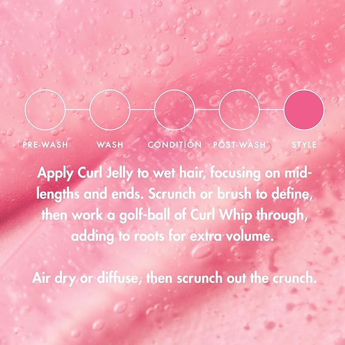 Umberto Giannini Volumizing Duo - Curl Jelly Scrunching Jelly Gel & Curl Whip Mousse - Adds Definition & Reduces Frizz - For Curly, Wavy & Coily Hair