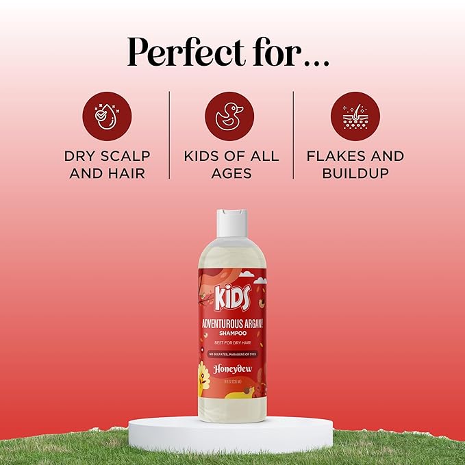 Nourishing Kids Shampoo for Dry Scalp - Gentle Dry Scalp Care Shampoo for Kids with Cleansing Essential Oils for Kids - Clarifying Shampoo for Build Up and Dry Flaky Scalp with Tea Tree Oil for Hair