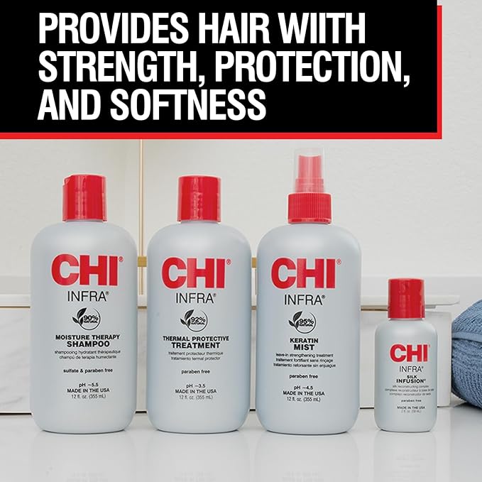 CHI Infra Thermal Protective Treatment, Hair Serum For Protecting Color & Adding Superior Shine & Softness, Hydrating Formula, Sulfate-free, 6 Oz