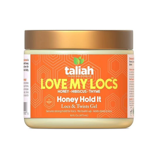 Taliah Waajid Love My Locs Honey Hold It Locs & Twists Gel - Hair Styling Gel for Textured Hair, 16oz - Infused with Honey, Hibiscus, and Thyme for Healthy Locs