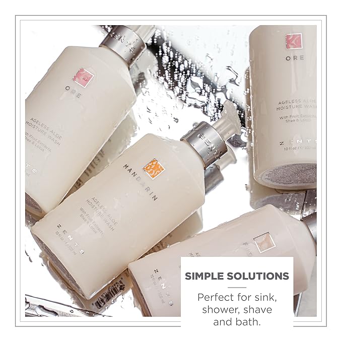 Zents Hand & Body Wash (Fresh Fragrance) | Hydrating Anti-Aging Cleanser with Organic Shea Butter & Aloe for Dry Skin | Gentle & Nourishing | 10 fl oz