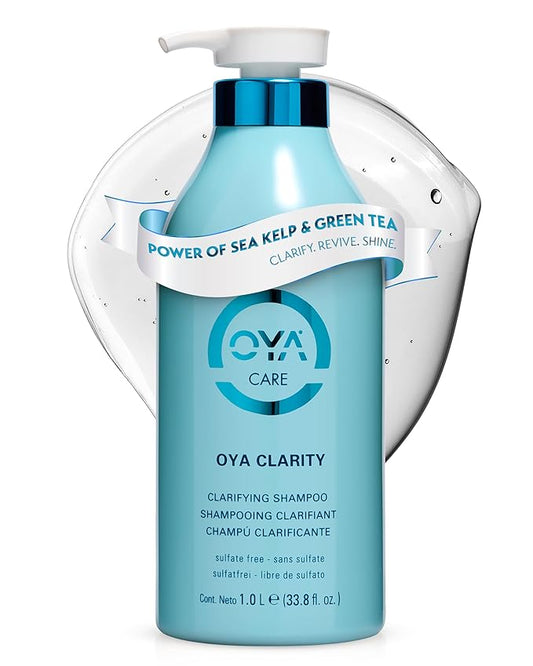 OYA CLARITY Clarifying Shampoo - Sulfate Free Deep Cleanser for Oily Hair & Scalp - Gentle Anti-Residue Shampoo with Amino Acids, Sea Kelp & Green Tea Essentials for Curly, Color Treated Hair - 300ml