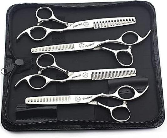 Barber hair scissors, Axemoore professional haircut Cutting Scissors/Shears set- 6", made of Japanese stainless steel, especially (6in-4pc-A)