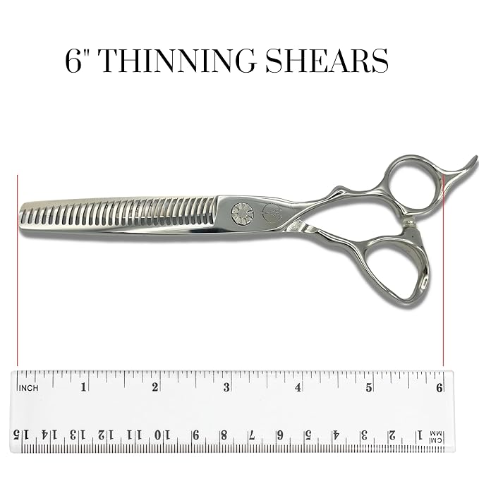 Set of Professional Hair Cutting Scissors in VG-10 Japan Steel - Includes Hair Cutting Scissors, Thinning Shears and Leather Case - Heritage for Master Stylists (6.0 Inch)