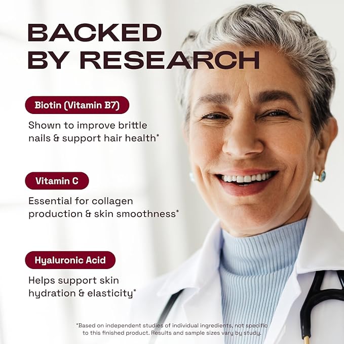 Hair Skin and Nails Vitamins – Biotin | Hyaluronic Acid | Calcium AKG | MSM | Vitamin C & Vitamin D3 K2 – Hair Vitamins for Women – Promotes Shiny Hair & Radiant Skin –270 Capsules (3 Pack)