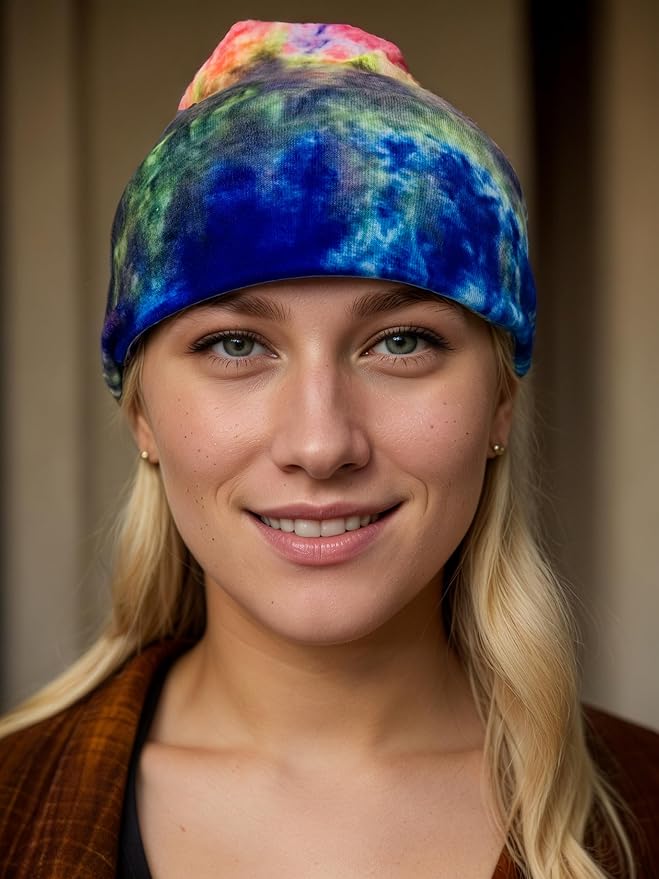 1 Pack Boho Headbands Stretch Paisley Print Bandana Headband Criss Cross Hair Bands Knotted Head Wrap Yoga Daily for Women and Girls (Vivid Color 2)