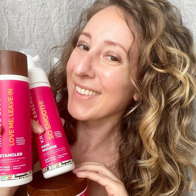 Kreyol Essence - 8 Oz Moringa Styling SCULPT + SMOOTH HAIR MOUSSE, Haitian Moringa Coconut Papaya, Hair Care