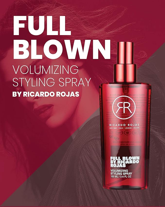 Full Blown Volumizing Spray, Bounce, Movement & Hair Volume, Blow-Dry Styling Hair Spray with Root Lift & Heat Protection, Keratin, Yerba Mate & Rosemary, 3.4 fl oz