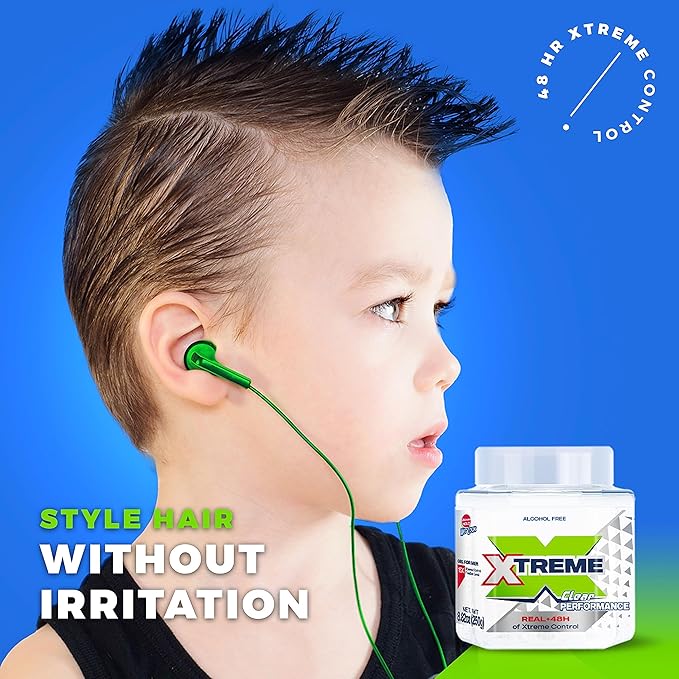 Xtreme Performance Clear Styling Hair Gel with Aloe Vera, 8.82 oz Jar (Pack of 12)