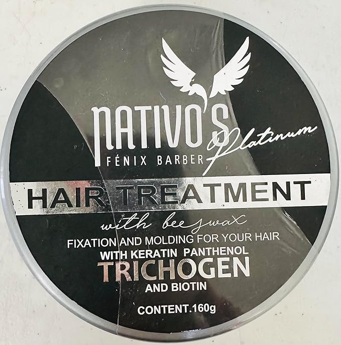 Nativo's Hair Styling Cream and Regrowth Treatment For Men and Women - Hair Thickening Mask with Bee Honey & Trichogen - Tames & Strengthens, Dry, Frizzy, Curly Hair, Paraben-Free (160g)