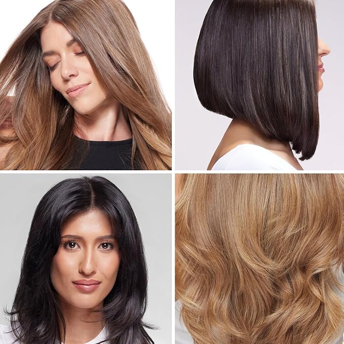 L'ANGE HAIR Le Volume Elevé 65MM 2-in-1 Titanium Brush Dryer | Dry and Style | Unique Teardrop Shape Barrel | 3 Heat Settings | 360° Vented Airflow | Ionic Technology for Frizz-Free Styling (Black)