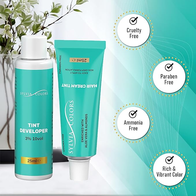 Professional Dark Brown Hair TINT KIT – Semi-Permanent Root Touch-Up Color, 25ml – Spot Coloring for Roots & Grays, Waterproof Formula, 40 Applications, Lasts 4-6 Weeks