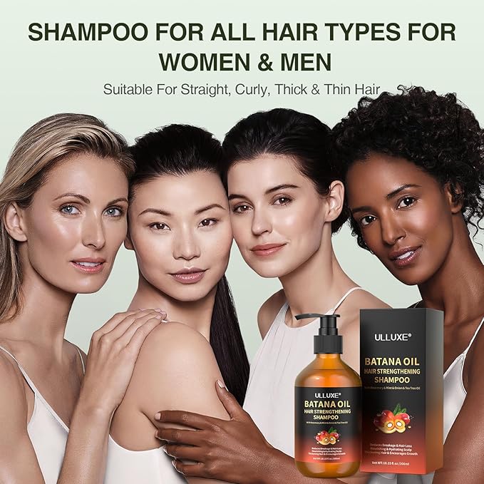 Batana Oil Hair Growth Shampoo, Strengthening Regrowth Shampoo for Men & Women with Thinning Hair & Hair Loss, Infused Rosemary, Mint Oil Nourishes Scalp, Sulfate Free for All Hair Types, 10.15 fl.oz