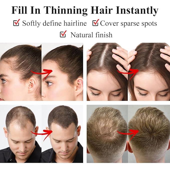 VOLLUCK Root Touch up Powder, Long-lasting Gray Hair Cover up Powder for All Hair Types, Waterproof for Women and Men (Blonde, 0.42 0unce)