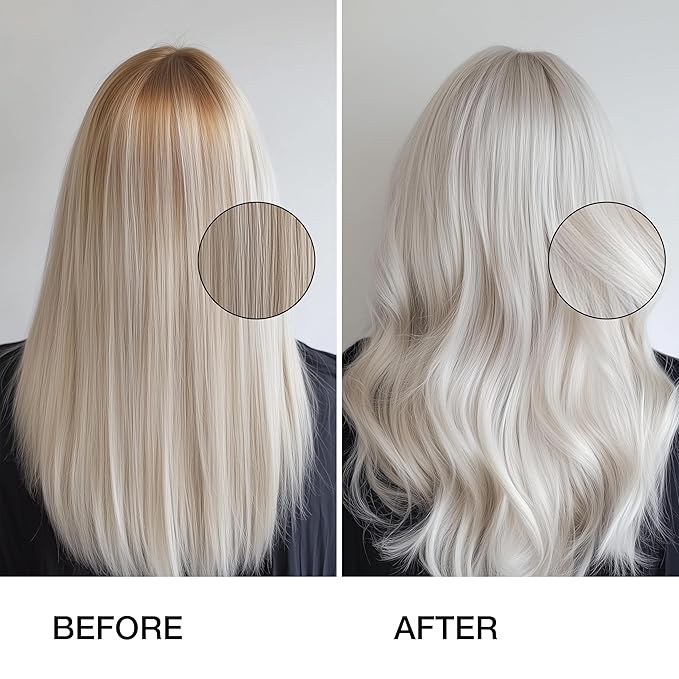 GK HAIR Bombshell Cream purple leave in conditioner (3.4 Fl Oz/100ml) Hair Toner for Brassy Hair Smoothing Moisturizing Hydrating Frizz Control for Blonde Damaged Hair Removes Yellow Tones Flyaways