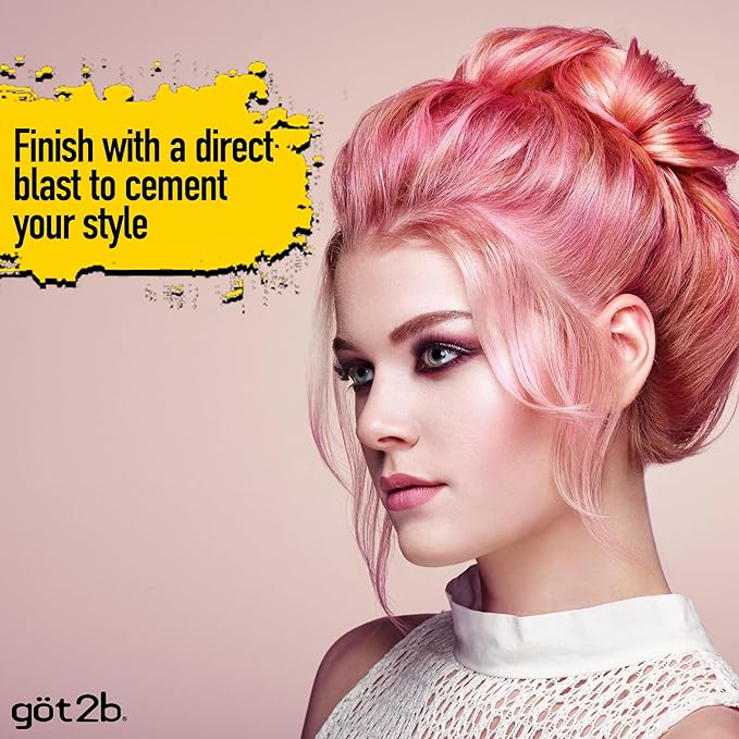 got2b Glued Blasting Freeze Hair Spray, 12 Fl Oz, Pack of 6, Extra Strong Holding Spray for Spikes & Styles, Long-Lasting All-Day Hold, Wind-Tested, Humidity-Resistant, Washes Out Easily