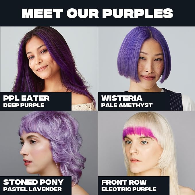 Good Dye Young Semi-Permanent Hair Color, Vegan and Cruelty-Free Purple Hair Dye, Last up to 24 Washes, Non-Damaging Conditioning Hair Color (5FL OZ, Make It Happen)