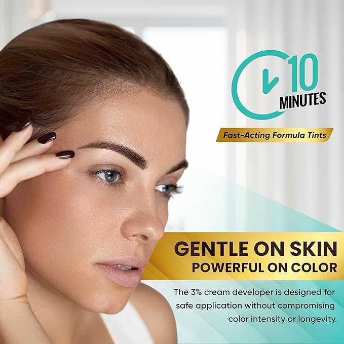 Professional Dark Brown Hair TINT KIT – Semi-Permanent Root Touch-Up Color, 25ml – Spot Coloring for Roots & Grays, Waterproof Formula, 40 Applications, Lasts 4-6 Weeks